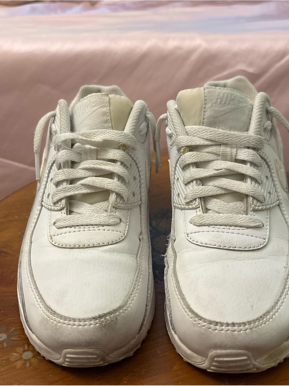 Nike All-White Leather Sneakers
